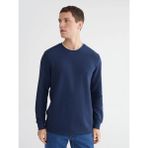 LC Waikiki Lacivert Bisiklet Yaka Uzun Kollu Erkek Tişört - 4XL