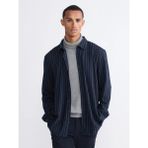 LC Waikiki Lacivert Büyük Beden Slim Fit Uzun Kollu Çizgili Erkek Gömlek