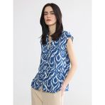 LC Waikiki Lacivert Desenli Kadın Gömlek - 38