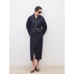 LC Waikiki Lacivert Loose Fit Yırtmaçlı Jean Etek - 38