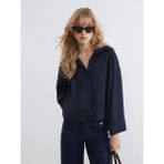 LC Waikiki Lacivert Oversize Kadın Gömlek - XL