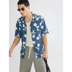 LC Waikiki Lacivert Regular Fit Desenli Erkek Viskon Gömlek