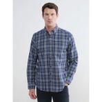 LC Waikiki Lacivert Regular Fit Ekose Gabardin Erkek Gömlek - XL