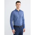 LC Waikiki Lacivert Slim Fit Desenli Armürlü Erkek Gömlek - XL