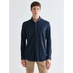 LC Waikiki Lacivert Slim Fit Uzun Kollu Erkek Gömlek