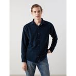 LC Waikiki Lacivert Slim Fit Uzun Kollu Kadife Erkek Gömlek