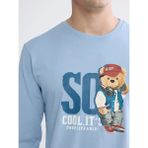 LC Waikiki Lacivert Standart Kalıp Ayı Teddy Baskılı Erkek Pijama Takım - XL