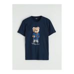 LC Waikiki Lacivert Standart Kalıp Ayı Teddy Baskılı Erkek Pijama Takımı
