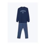 LC Waikiki Lacivert Standart Kalıp Ekose Erkek Pijama Takımı