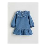 LC Waikiki LCW baby Bebe Yaka Kız Bebek Jean Elbise