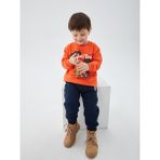 LC Waikiki Lcw Baby Beli Lastikli Nostaljik Maymun Baskılı Erkek Bebek Jogger Eşofman Alt - Lacivert - 9 - 12 Ay