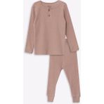 LC Waikiki Lcw Baby Bisiklet Yaka Uzun Kol Erkek Bebek Pijama Takımı - Açık Kahverengi - 1 - 1,5 Yaş