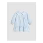 LC Waikiki LCW baby Ekru Bebe Yaka Çizgili Kız Bebek Elbise