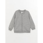 LC Waikiki Lcw Baby Kolej Yaka Uzun Kollu Basic Erkek Bebek Fermuarlı Sweatshirt - 1 - 2 Yaş - Gri