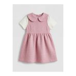 LC Waikiki LCW baby Pembe Bebe Yaka Kız Bebek Elbise Ve Tişört