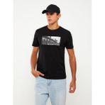 LC Waikiki Lcw Casual Bisiklet Yaka Kısa Kollu Baskılı Penye Erkek Tişört - Black - M