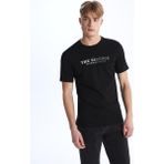 LC Waikiki Lcw Casual Bisiklet Yaka Kısa Kollu Baskılı Penye Erkek Tişört - Black