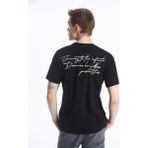 LC Waikiki Lcw Casual Bisiklet Yaka Kısa Kollu Baskılı Penye Erkek Tişört - XS - Siyah