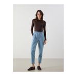 LC Waikiki LCW Comfort İndigo Beli Lastikli Mom Fit Kadın Jean Pantolon