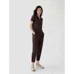 LC Waikiki Lcw Comfort Kahverengi Beli Lastikli Pileli Kadın Eşofman Altı - 3XL