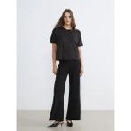 LC Waikiki Lcw Comfort Siyah Beli Lastikli Taşlı Soft Touch Kadın Eşofman Altı - XL