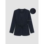 LC Waikiki Lcw Everyday Lacivert Çizgili Kadın Blazer Ceket - 44