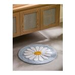 LC Waikiki LCW HOME Mavi Çiçek Desenli Banyo Paspası 60 Cm