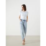 LC Waikiki Lcw Jeans Indigo Beli Lastikli Slouchy Fit Kadın Jean Pantolon