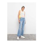 LC Waikiki LCW Jeans İNDİGO Yüksek Bel Mars Flare Kadın Jean Pantolon