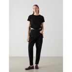 LC Waikiki LCW Jeans Siyah Beli Lastikli Slouchy Fit Kadın Jean Pantolon