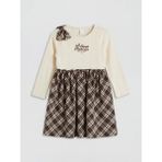 LC Waikiki Lcw Kids Bej Bisiklet Yaka Ekose Kız Çocuk Fitilli Elbise - 7 - 8 Yaş
