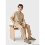 LC Waikiki Lcw Kids Bej Keten Karışımlı Pileli Erkek Çocuk Pantolon - 8 - 9 Yaş