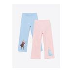 LC Waikiki LCW Kids Beli Lastikli Elsa Baskılı Tayt Pantolon 2'li