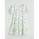LC Waikiki Lcw Kids Beyaz Bisiklet Yaka Çiçekli Kız Çocuk Elbise - 8 - 9 Yaş