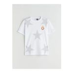 LC Waikiki LCW Kids Beyaz Bisiklet Yaka Galatasaray Baskılı Erkek Çocuk Tişört