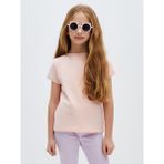 LC Waikiki Lcw Kids Bisiklet Yaka Basic Kısa Kollu Kız Çocuk Tişört - Dropsuz - 6 - 7 Yaş - Pink