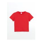 LC Waikiki LCW Kids Bisiklet Yaka Basic Kız Çocuk Tişört