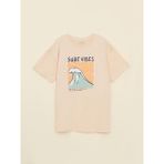 LC Waikiki Lcw Kids Bisiklet Yaka Baskılı Kısa Kollu Organik Pamuklu Erkek Çocuk Tişört - Renkli - Dropsuz - 13 - 14 Yaş