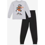LC Waikiki Lcw Kids Bisiklet Yaka Baskılı Uzun Kollu Erkek Çocuk Pijama Takımı - 6 - 7 Yaş - Light