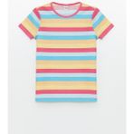 LC Waikiki Lcw Kids Bisiklet Yaka Çizgili Kısa Kollu Kız Çocuk Tişört - 5 - 6 Yaş - Blue