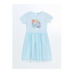 LC Waikiki LCW Kids Bisiklet Yaka Elsa Baskılı Kız Çocuk Elbise