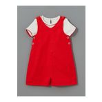 LC Waikiki LCW Kids Bisiklet Yaka Kız Çocuk Tişört ve Tulum 2'li