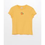 LC Waikiki Lcw Kids Bisiklet Yaka Nakışlı Kısa Kollu Kız Çocuk Tişört - 11 - 12 Yaş - Light
