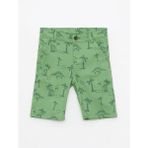 LC Waikiki Lcw Kids Desenli Gabardin Erkek Çocuk Şort - Yeşil - 11 - 12 Yaş