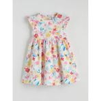 LC Waikiki Lcw Kids Ekru Bisiklet Yaka Çiçekli Kız Çocuk Elbise - 7 - 8 Yaş