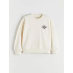 LC Waikiki Lcw Kids Ekru Bisiklet Yaka Çiçekli Kız Çocuk Sweatshirt - Ecru - 11 - 12 Yaş