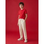LC Waikiki Lcw Kids Ekru Erkek Çocuk Keten Karışımlı Pantolon - 9 - 10 Yaş