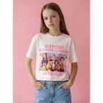LC Waikiki Lcw Kids Ekru K-Pop Baskılı Kız Çocuk Tişört - 12 - 13 Yaş