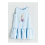 LC Waikiki LCW Kids Elsa Baskılı Kız Çocuk Penye Elbise