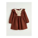 LC Waikiki LCW Kids Fırfırlı Nakışlı Kız Bebek Müslin Elbise t